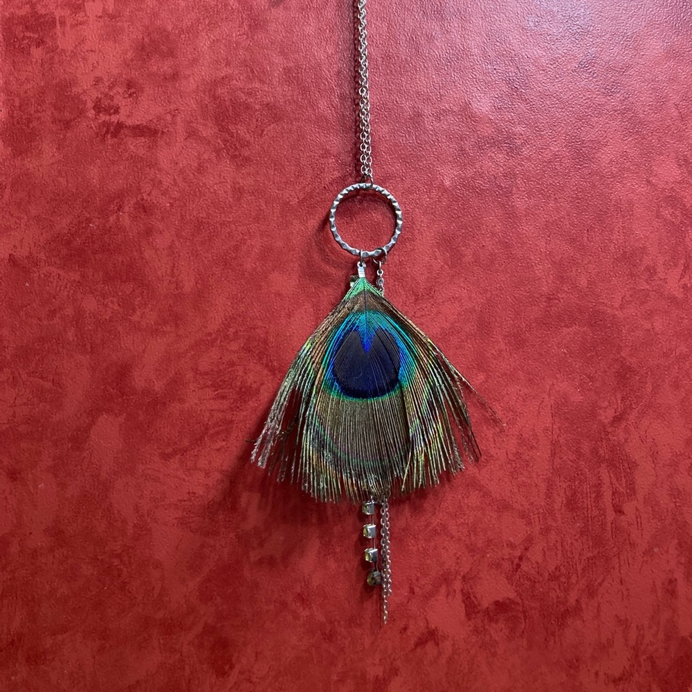 Peacock Feather Necklace